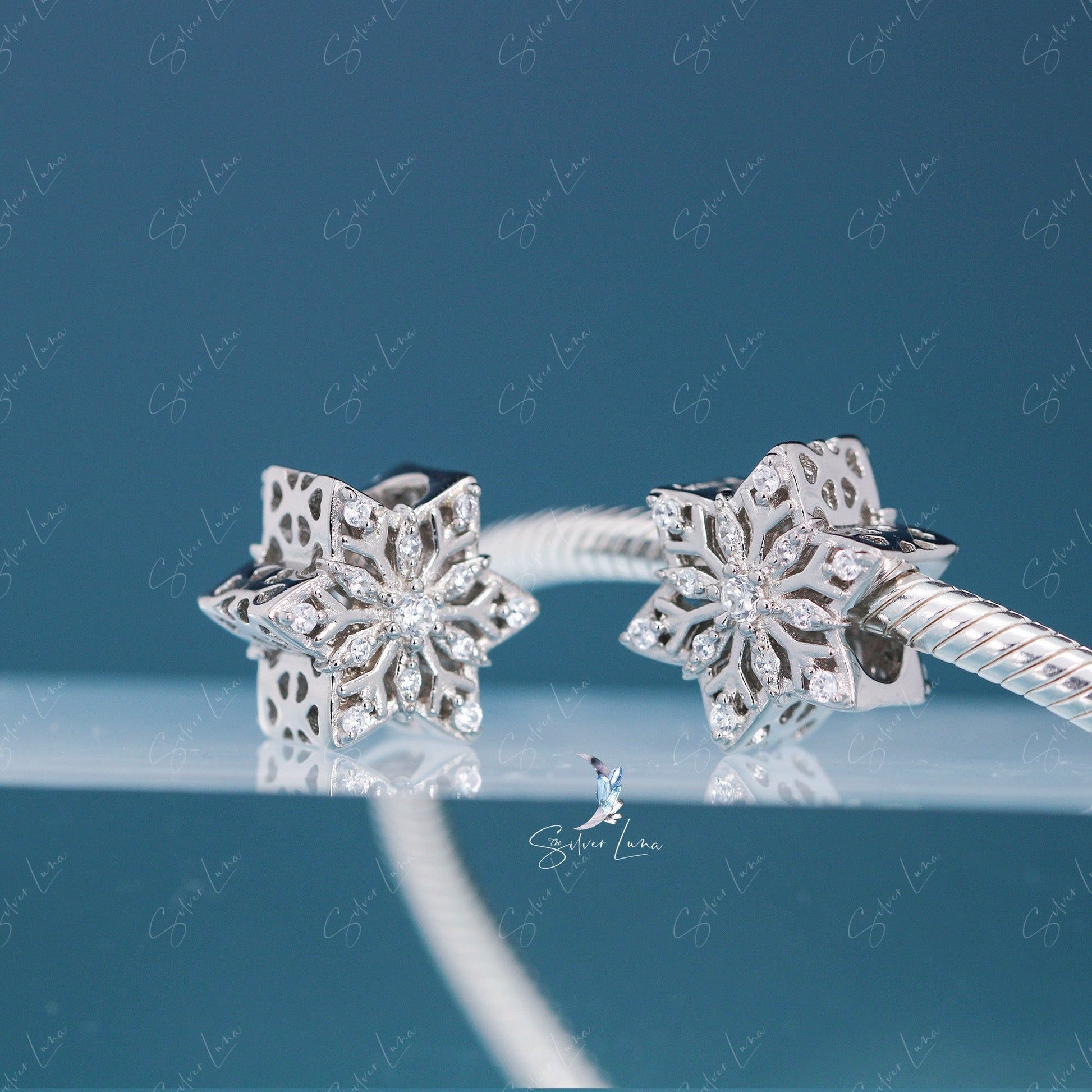 snowflake bead charm