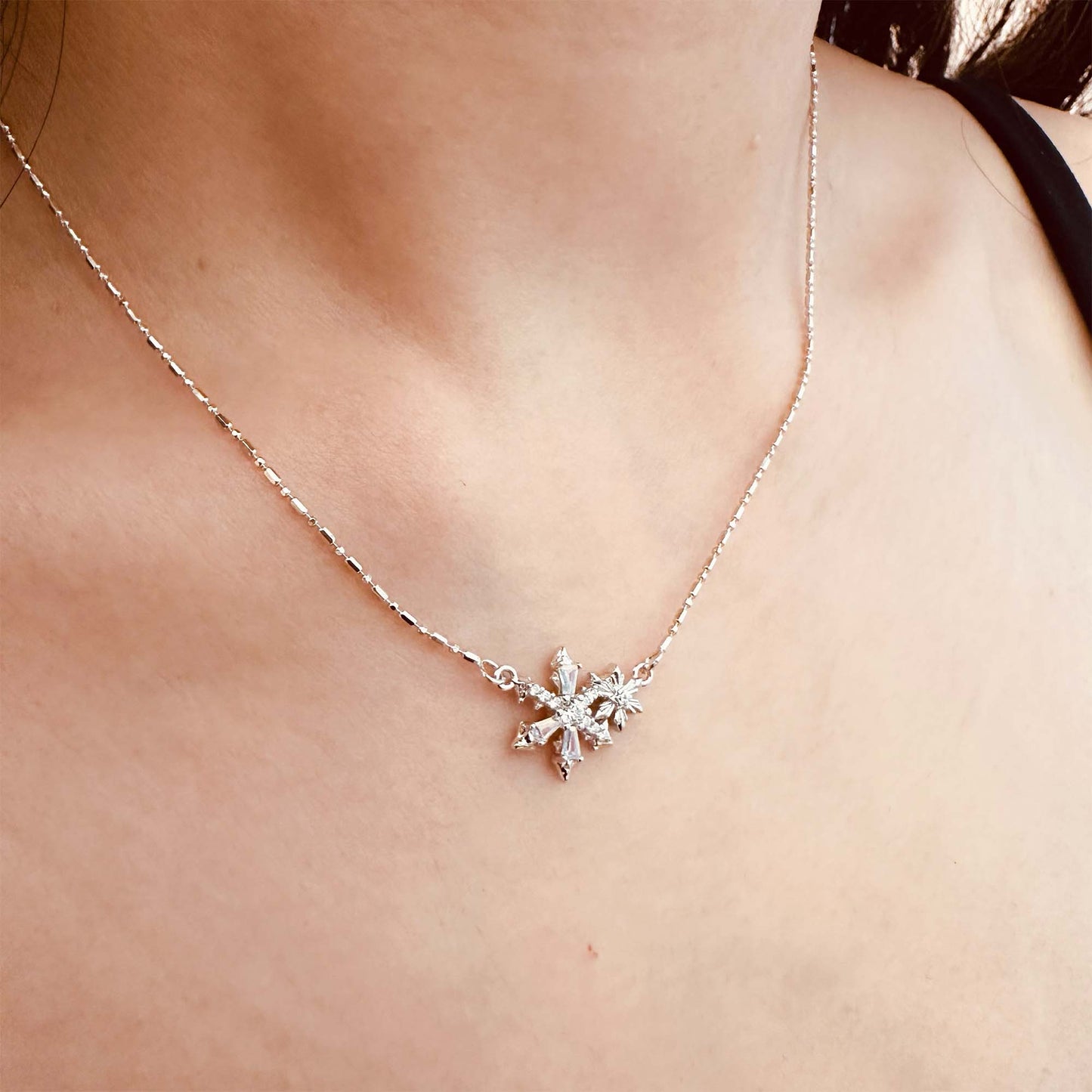 snowflake pendant necklace