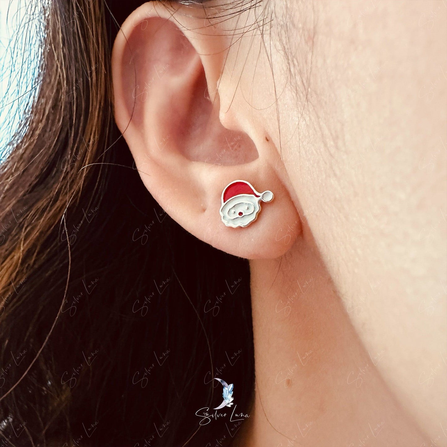 Santa Claus stud earrings