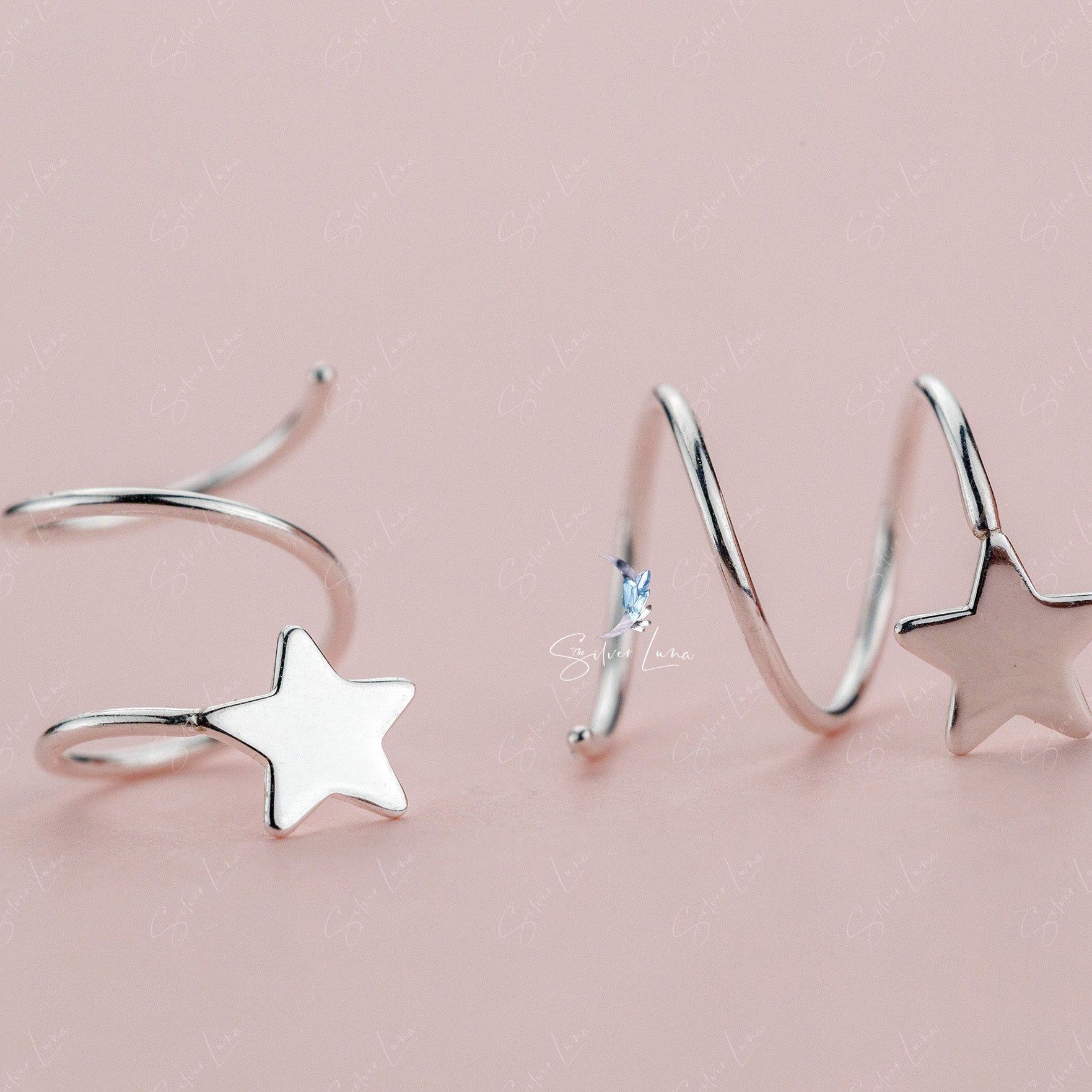 spiral star earrings