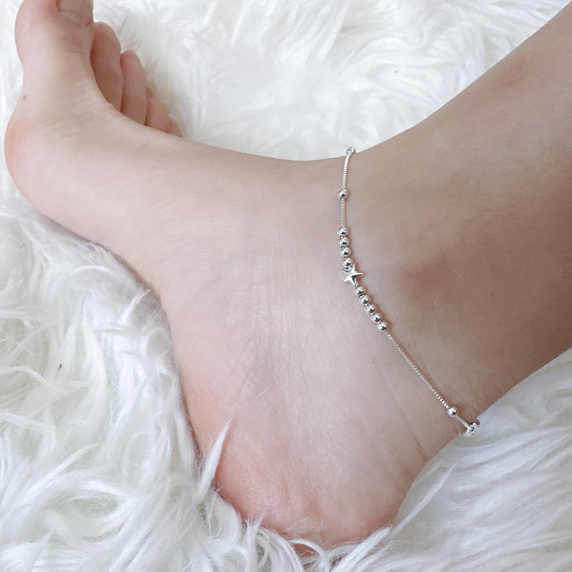 star ball charm anklet