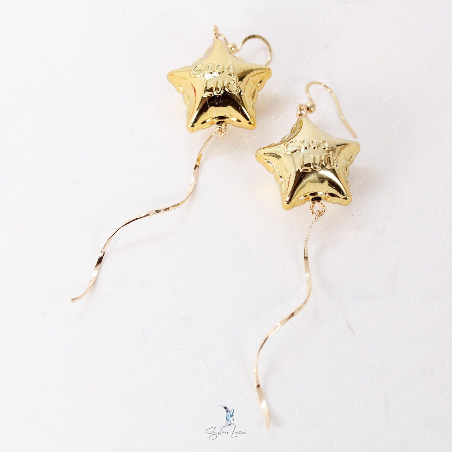 Celebrating star balloon funny earrings