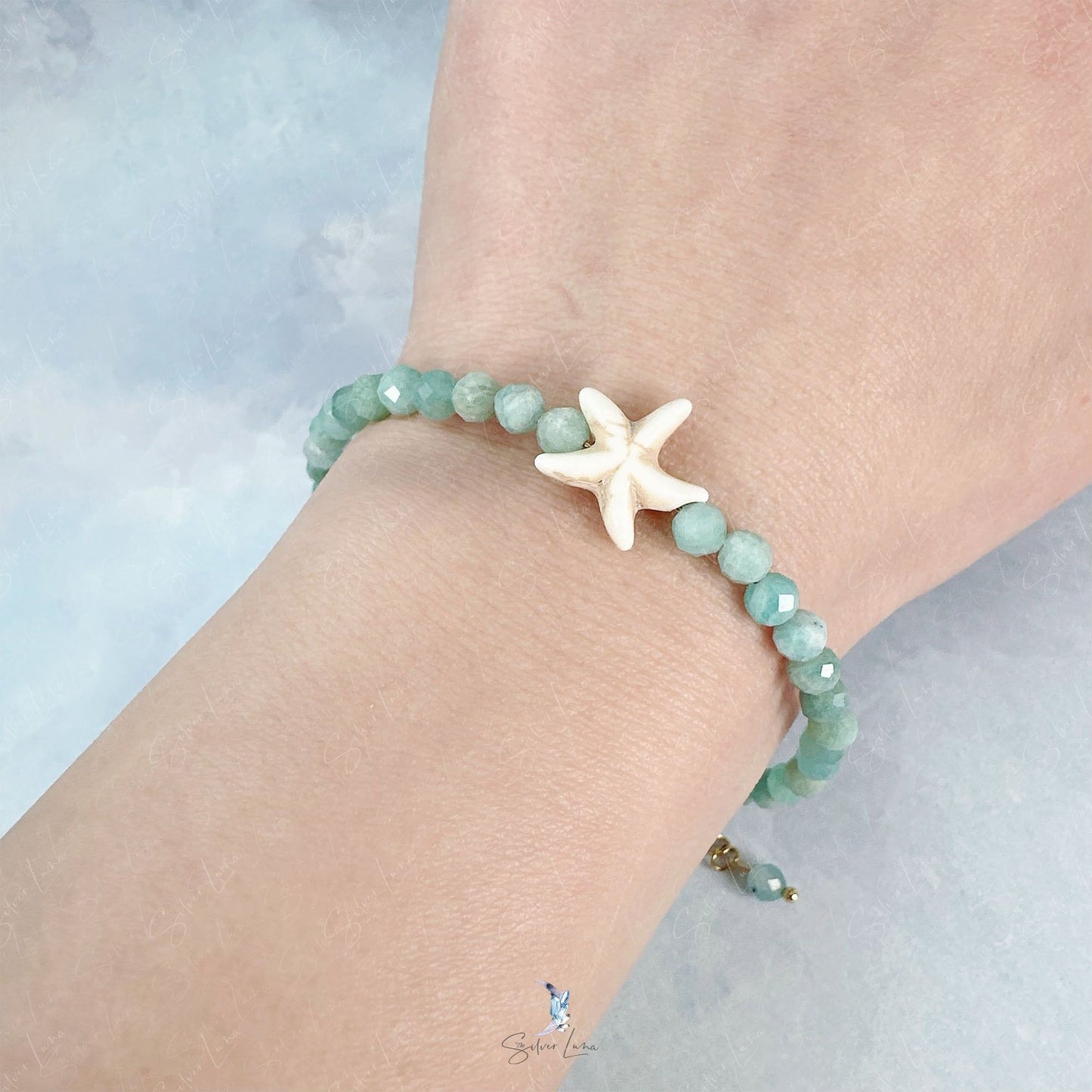 starfish Amazonite beaded bracelet