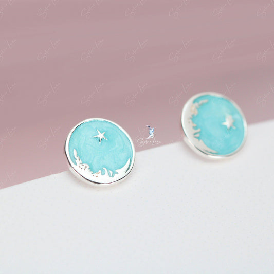 blue sky stud earrings