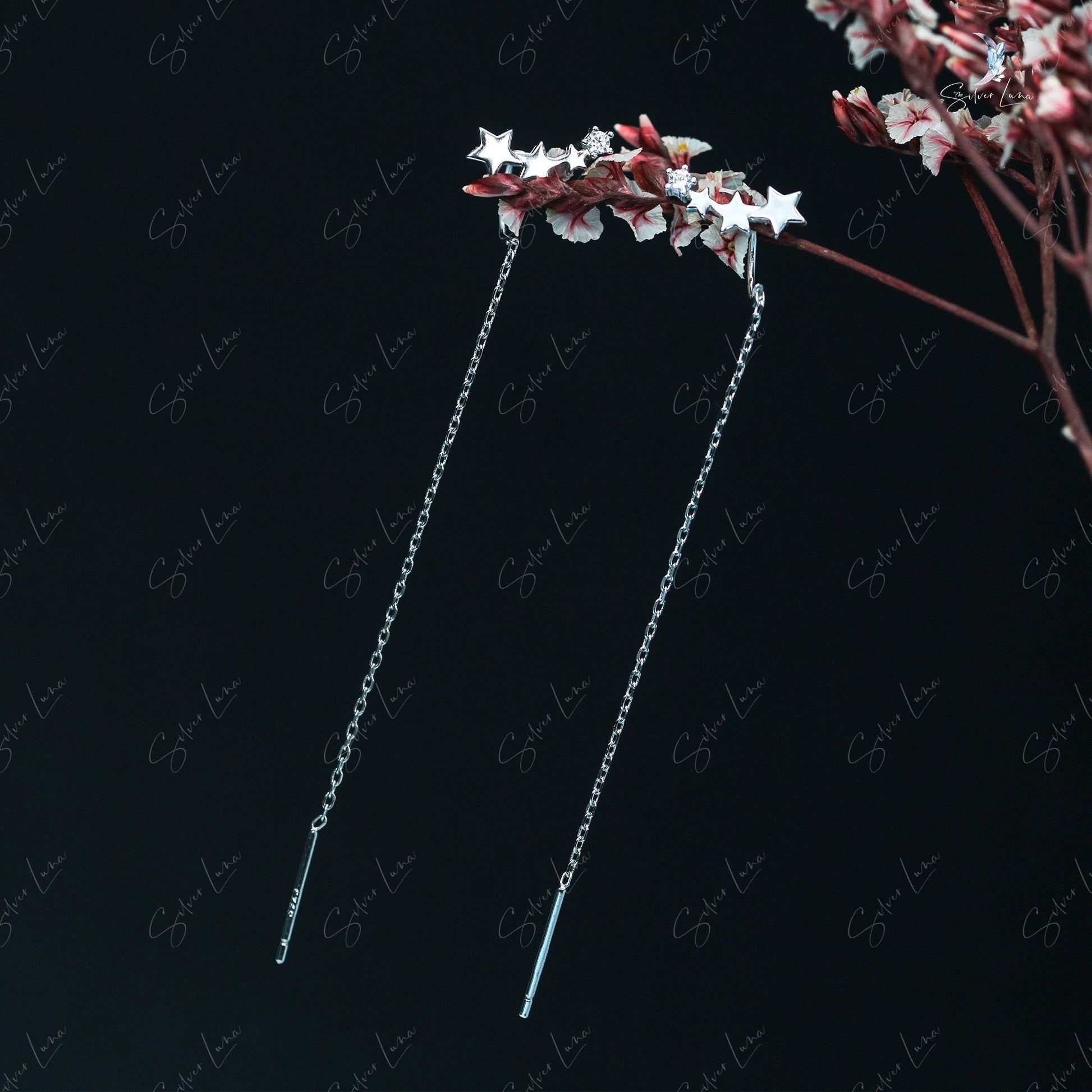 star threader earrings
