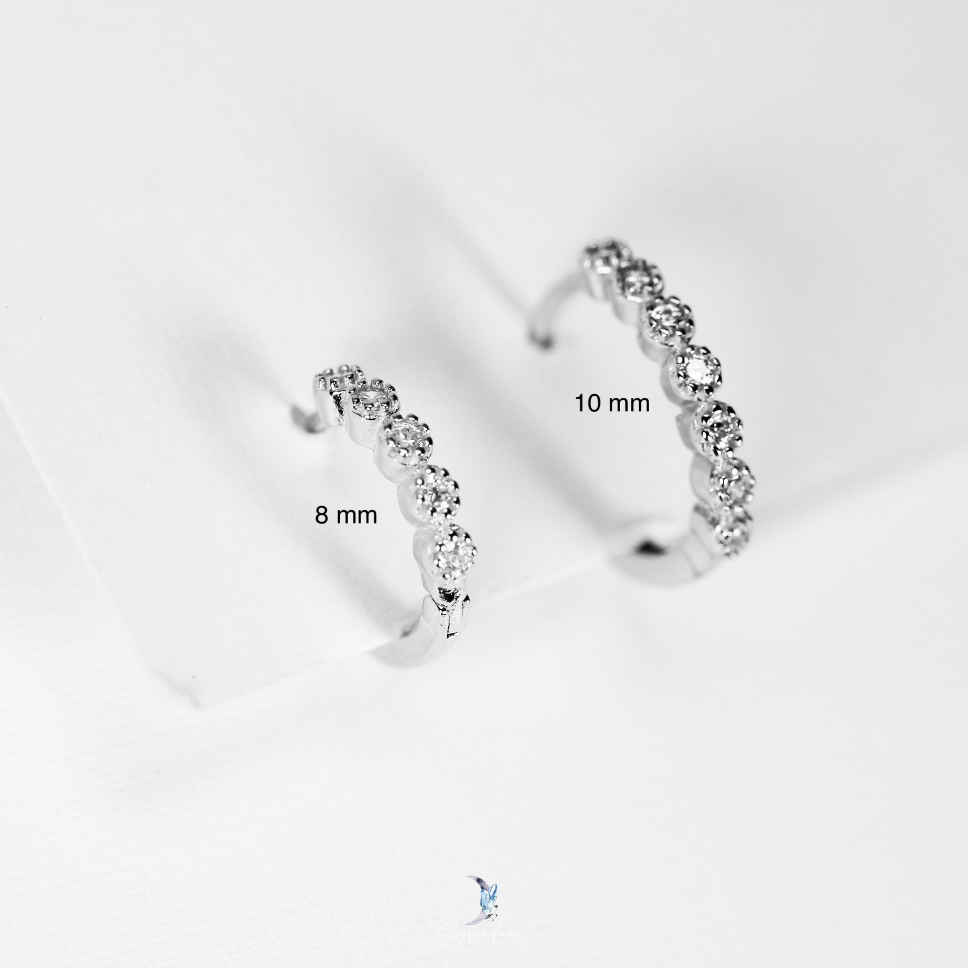 CZ hoop earrings ear huggies