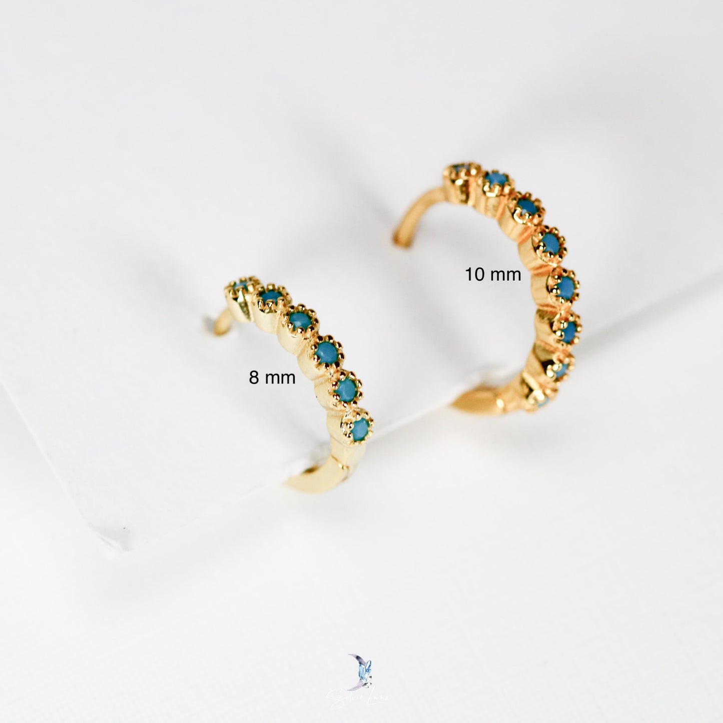 CZ hoop earrings ear huggies