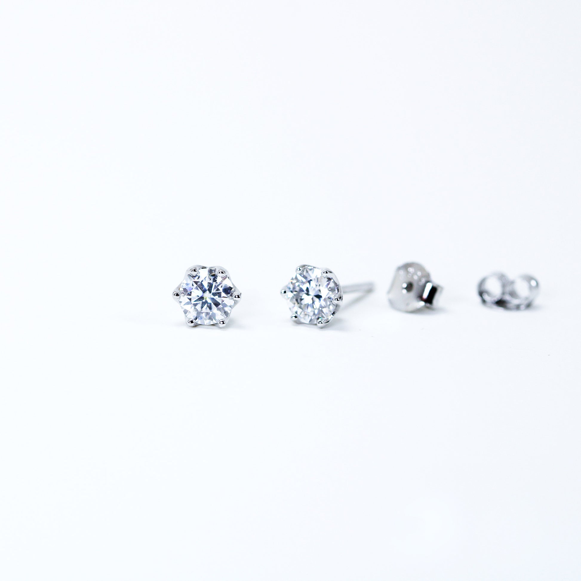 Moissanite stud earrings