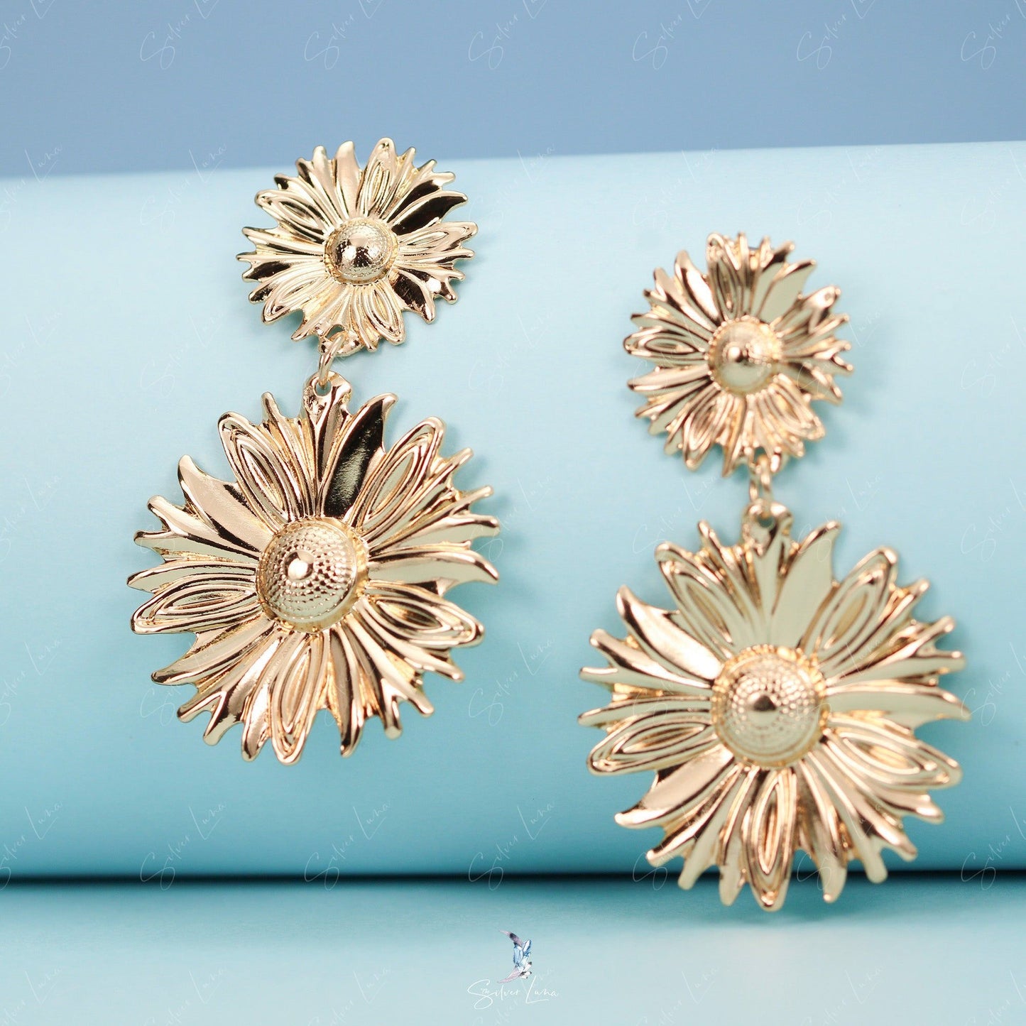 sunflower fashion statement earrings