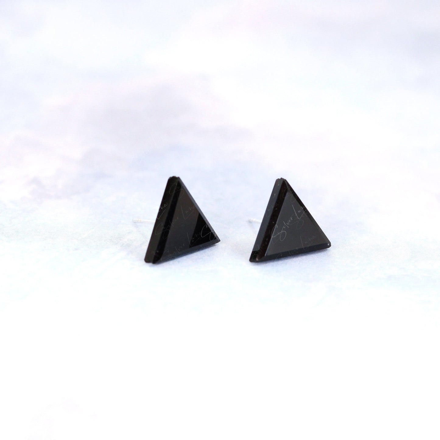 black onyx gemstone stud earrings