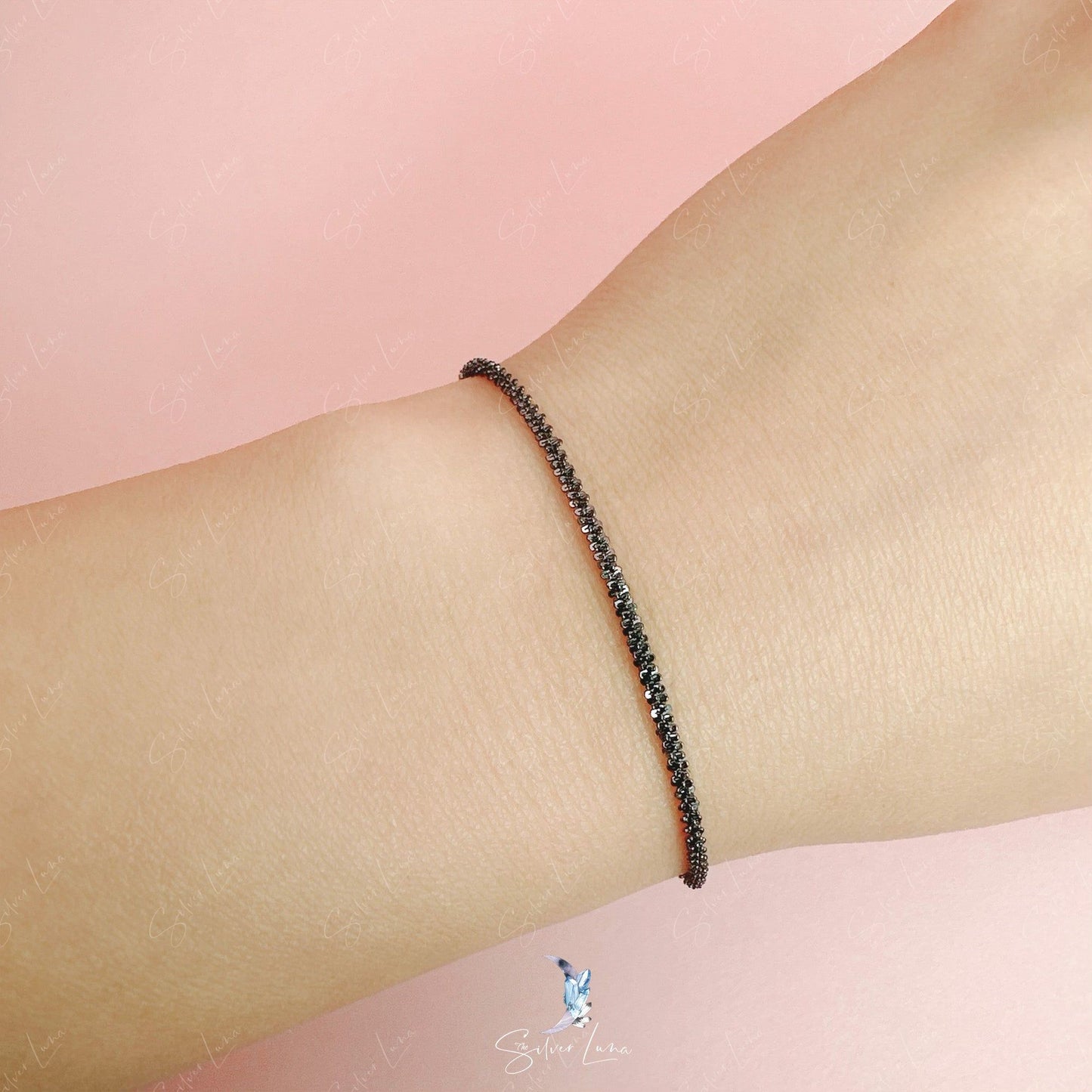Minimalist twist chain bracelet