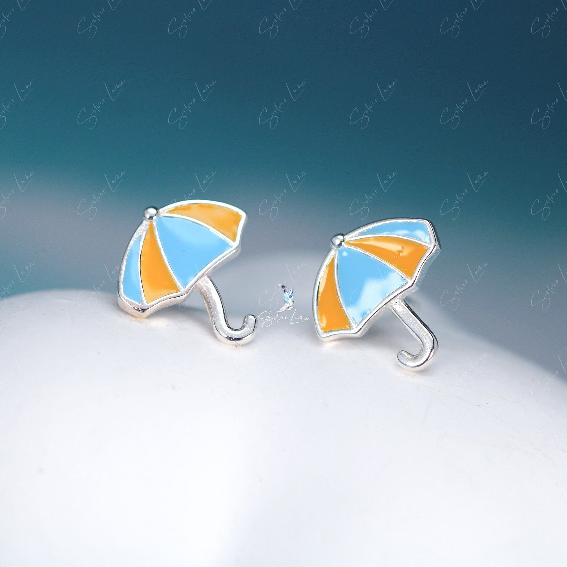 cute umbrella stud earrings