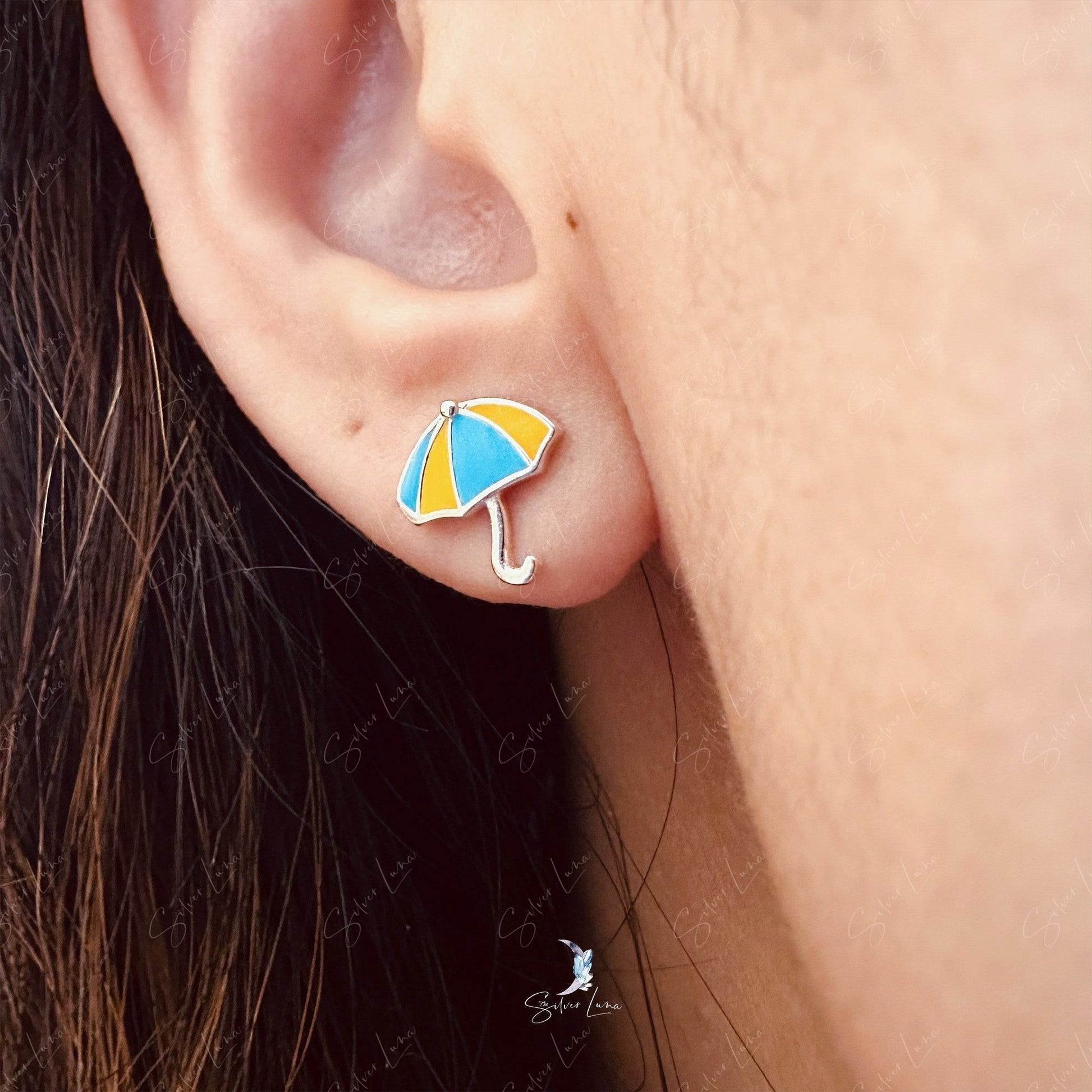 umbrella stud earrings
