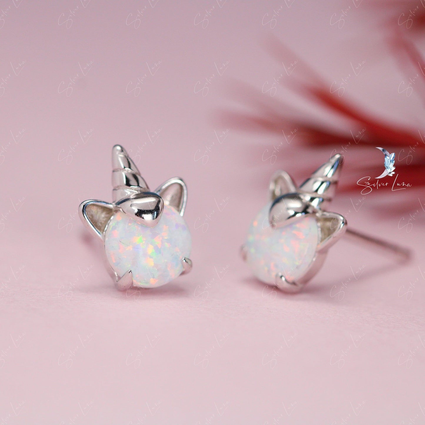 unicorn children earrings