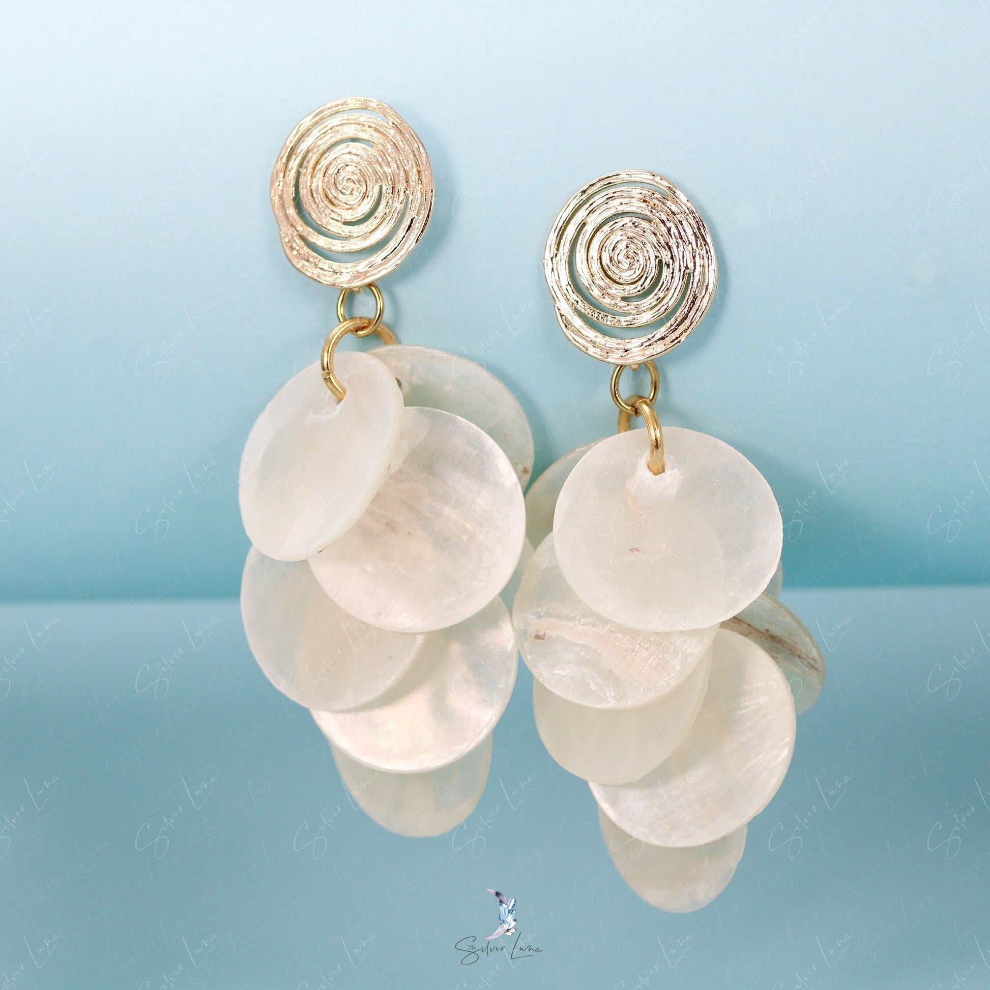 natural sea shell earrings