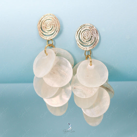 natural sea shell earrings