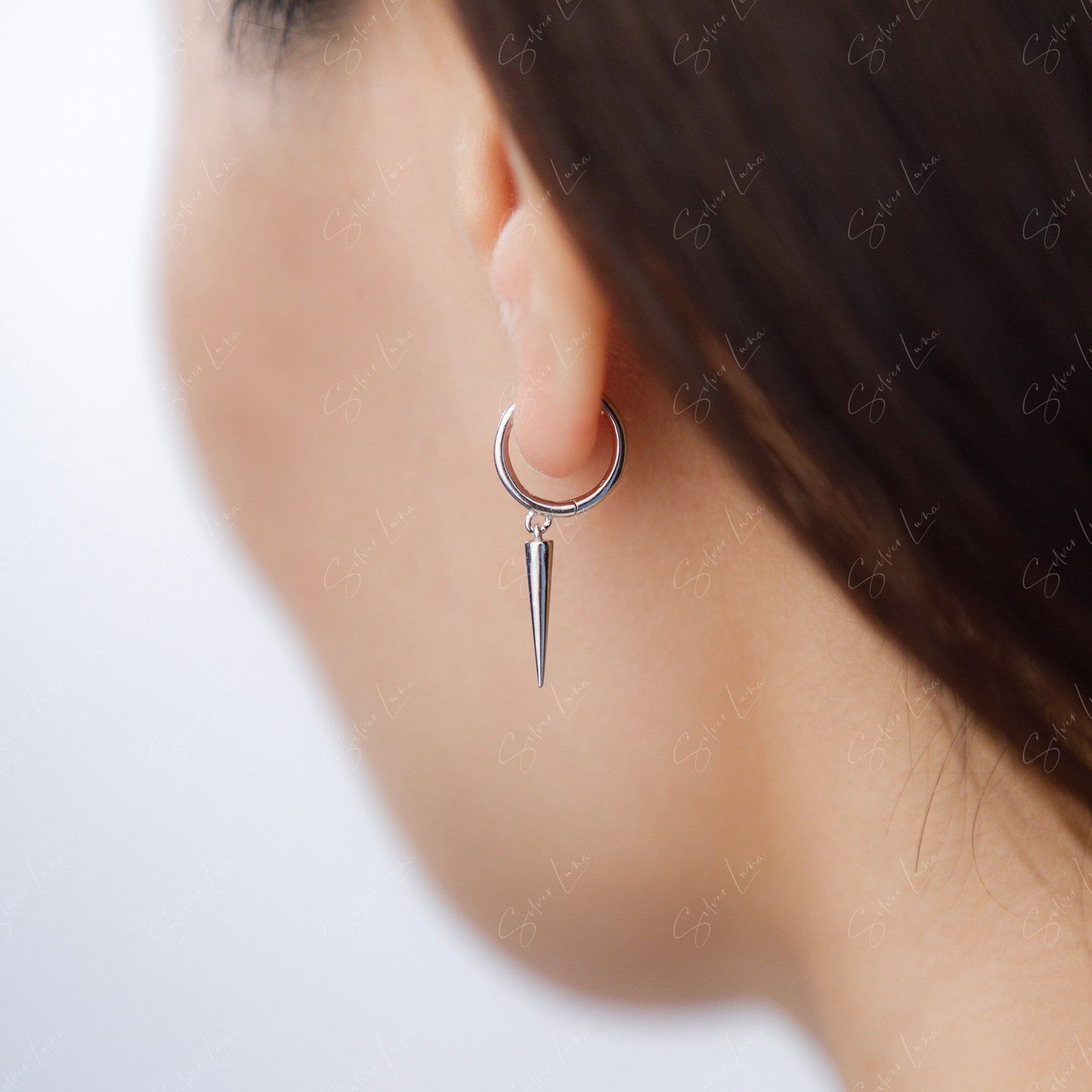 spike hoop earrings