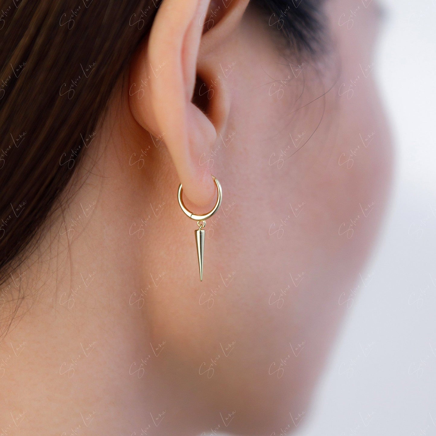 spike hoop earrings