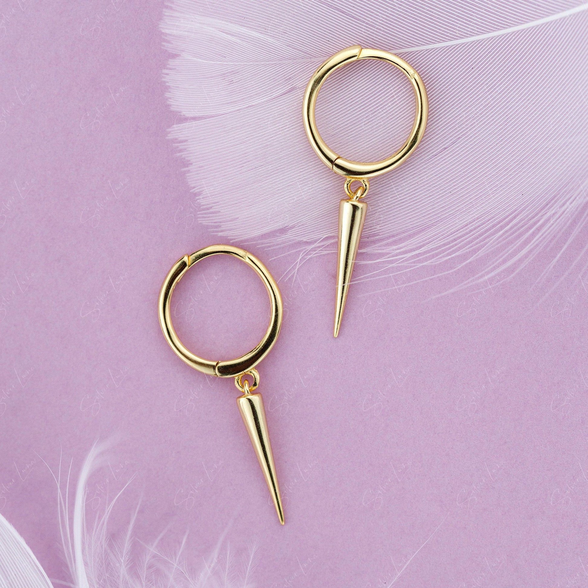 spike hoop earrings