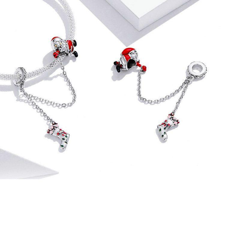 Santa Claus Christmas safety chain for bracelets