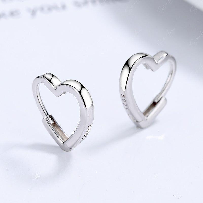 Heart shape hoop earrings