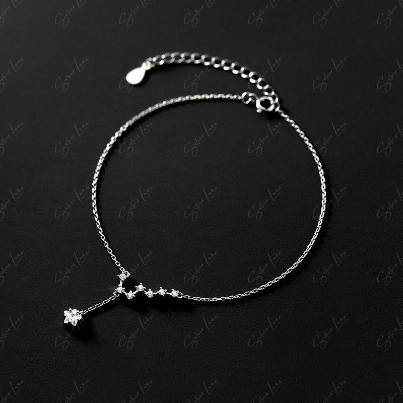 dazzling silver anklet