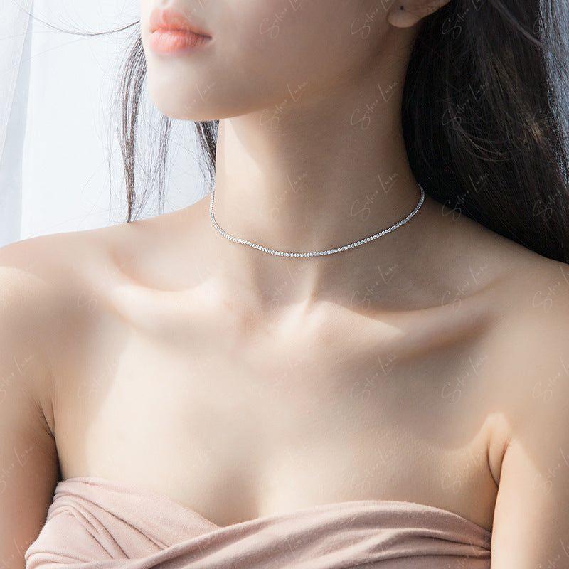 cubic zirconia choker necklace