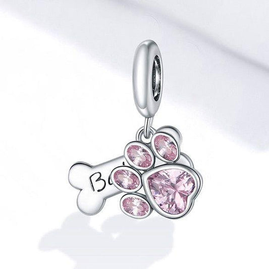 dog paw charm for bracelet