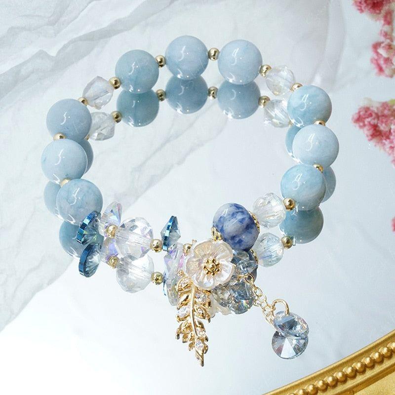 blue bead feng shui bracelet