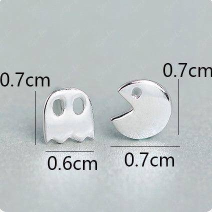 Ghost sterling silver stud earrings