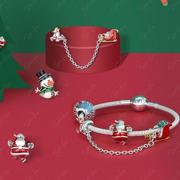 Santa Claus's sleigh safety chain for bracelets