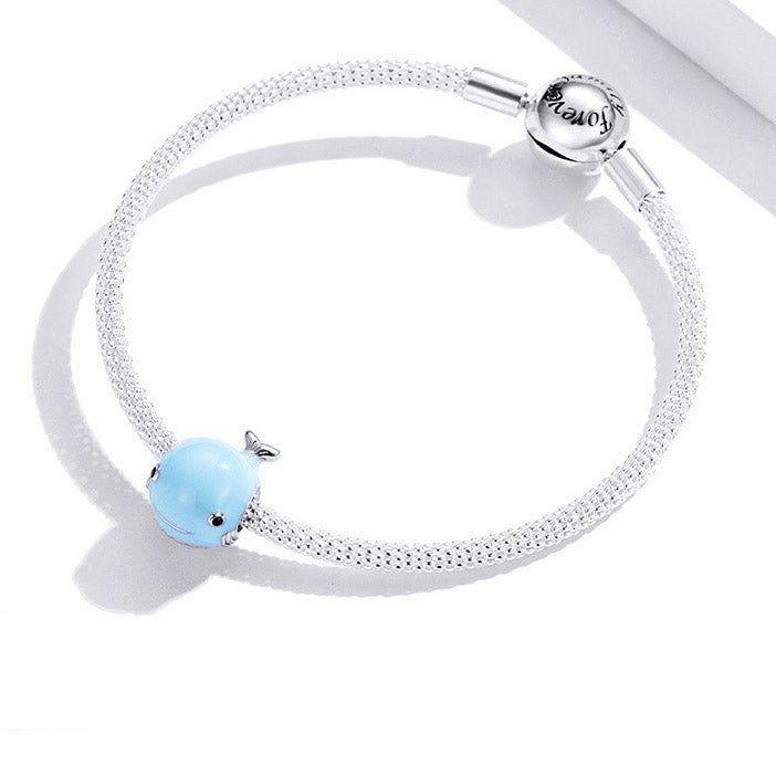 Blue whale charm for bracelet