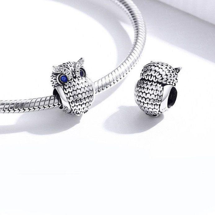 owl silver charm bracelet