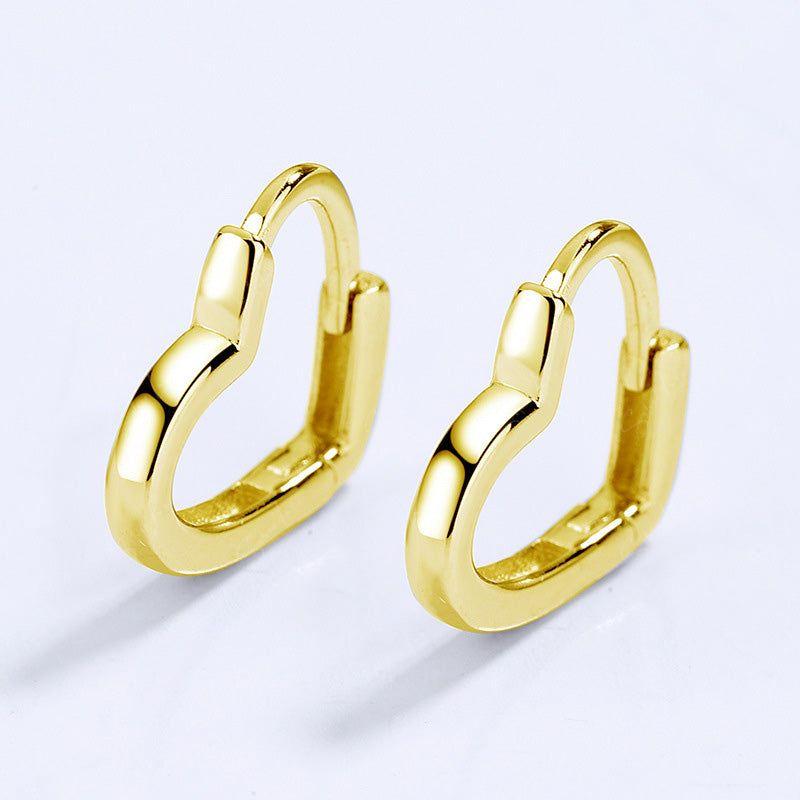 heart shape hoop earrings