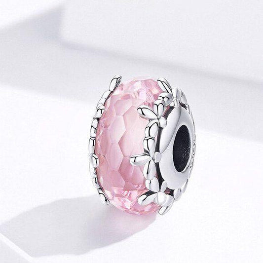 pink Murano glass bead charm