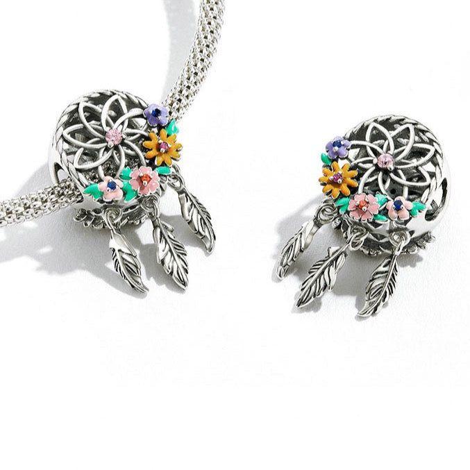 flower dream catcher charm