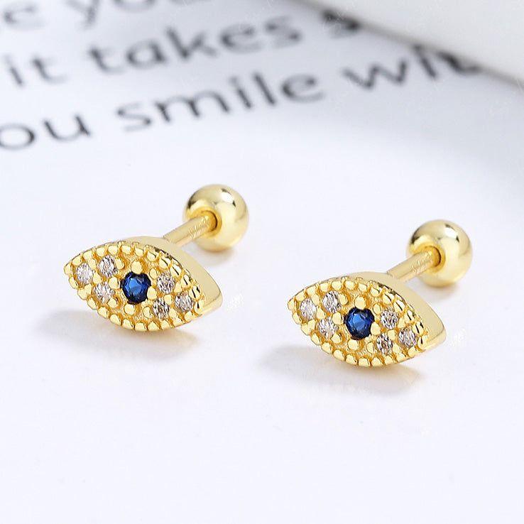 evil eye stud earrings