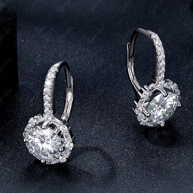 bridal moissanite earrings