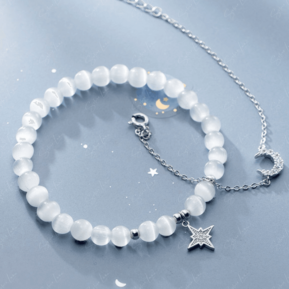 moon and star beaded bracelet