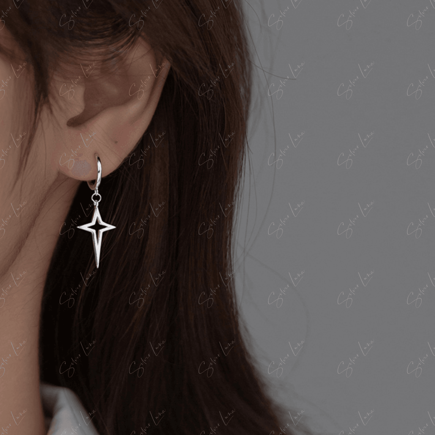star hoop earrings
