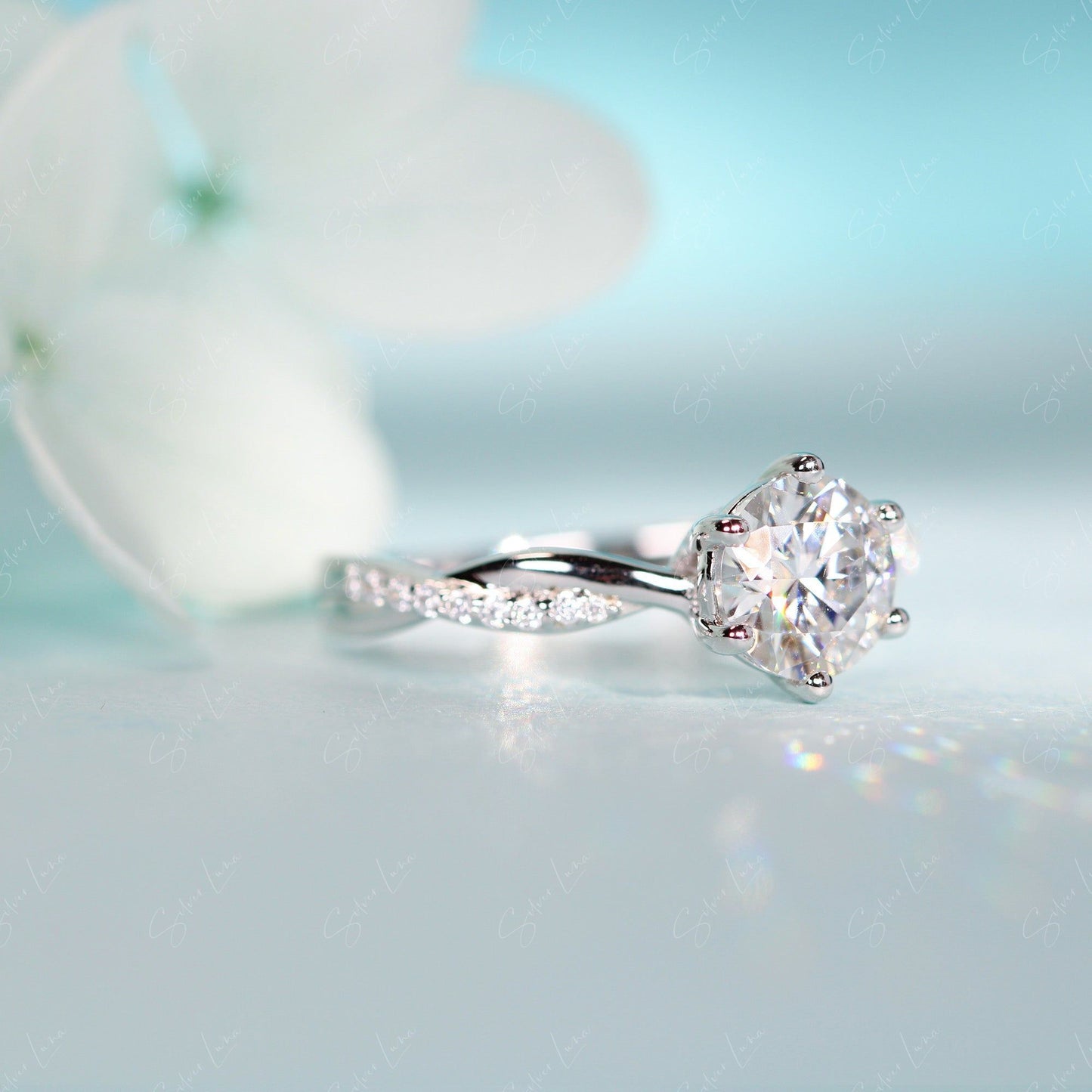 moissanite engagement ring