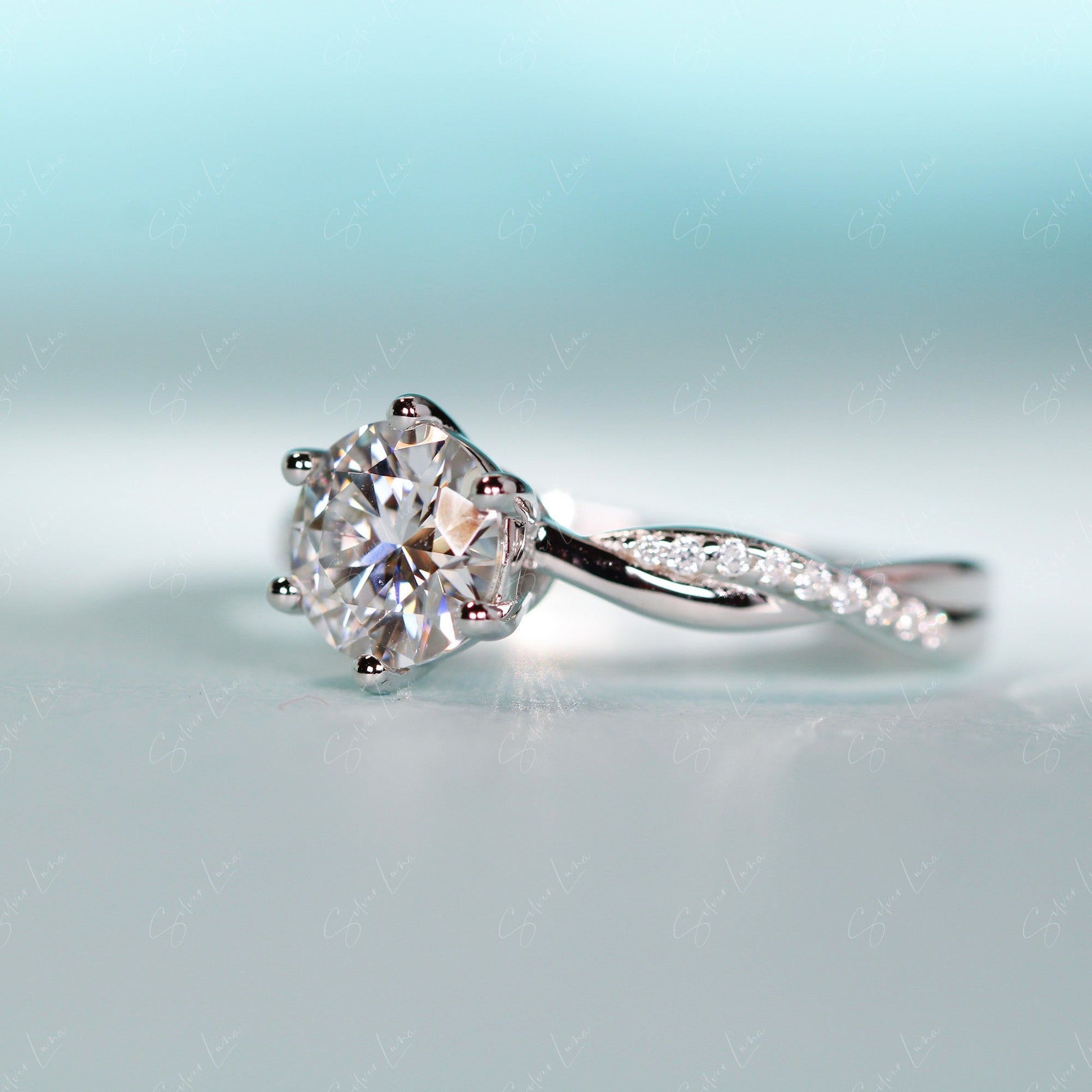 moissanite engagement ring