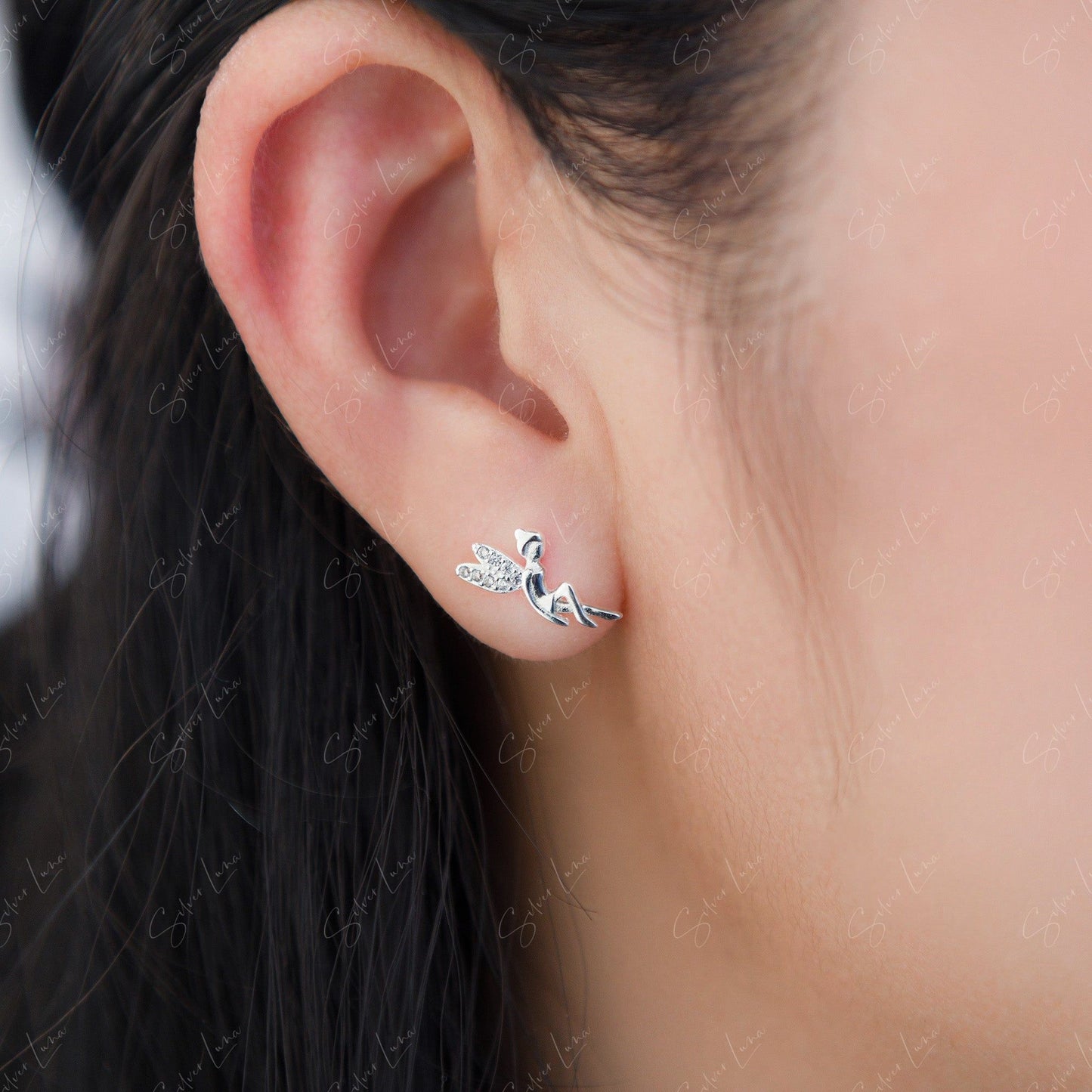 tiny fairy stud earrings