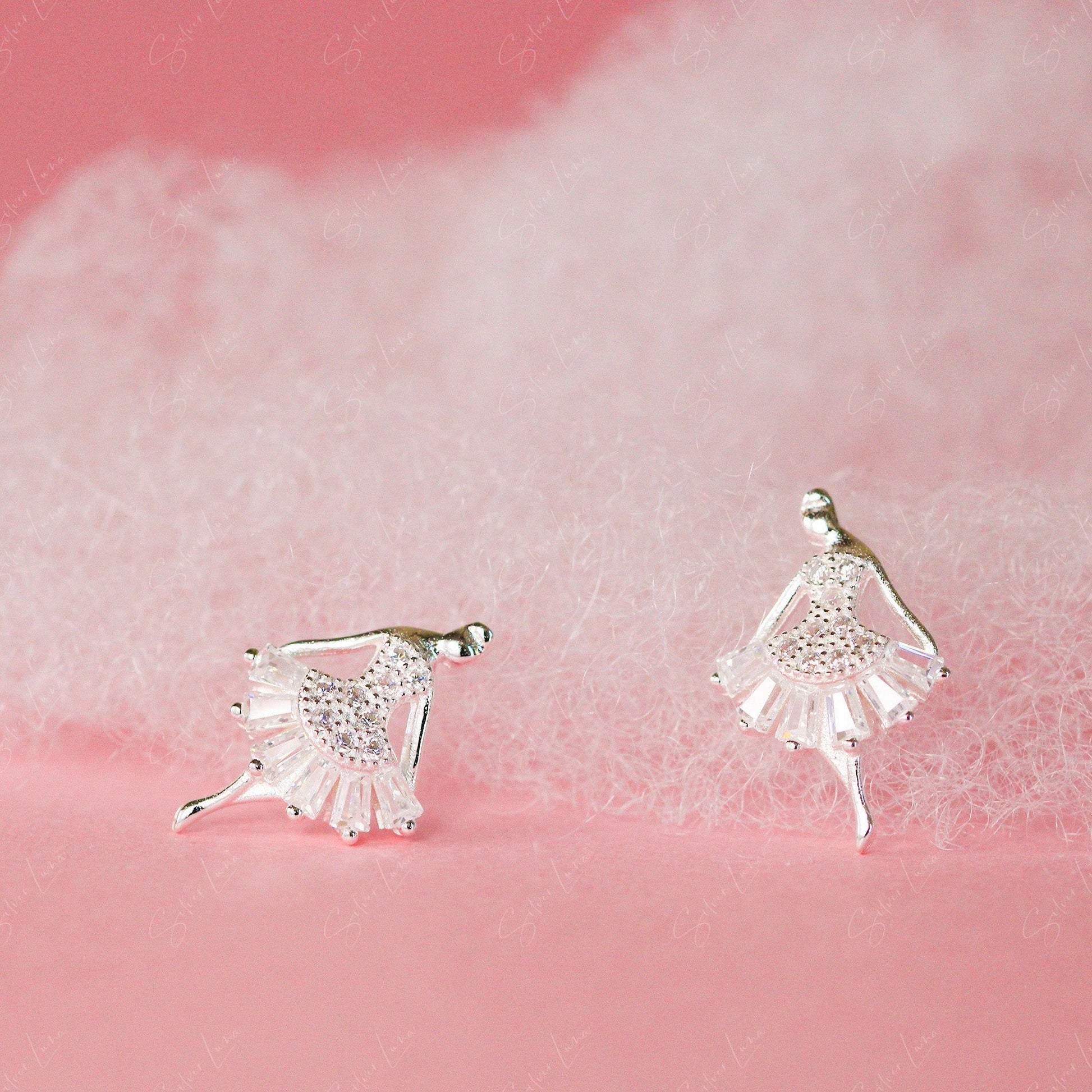 ballet dancer stud earrings