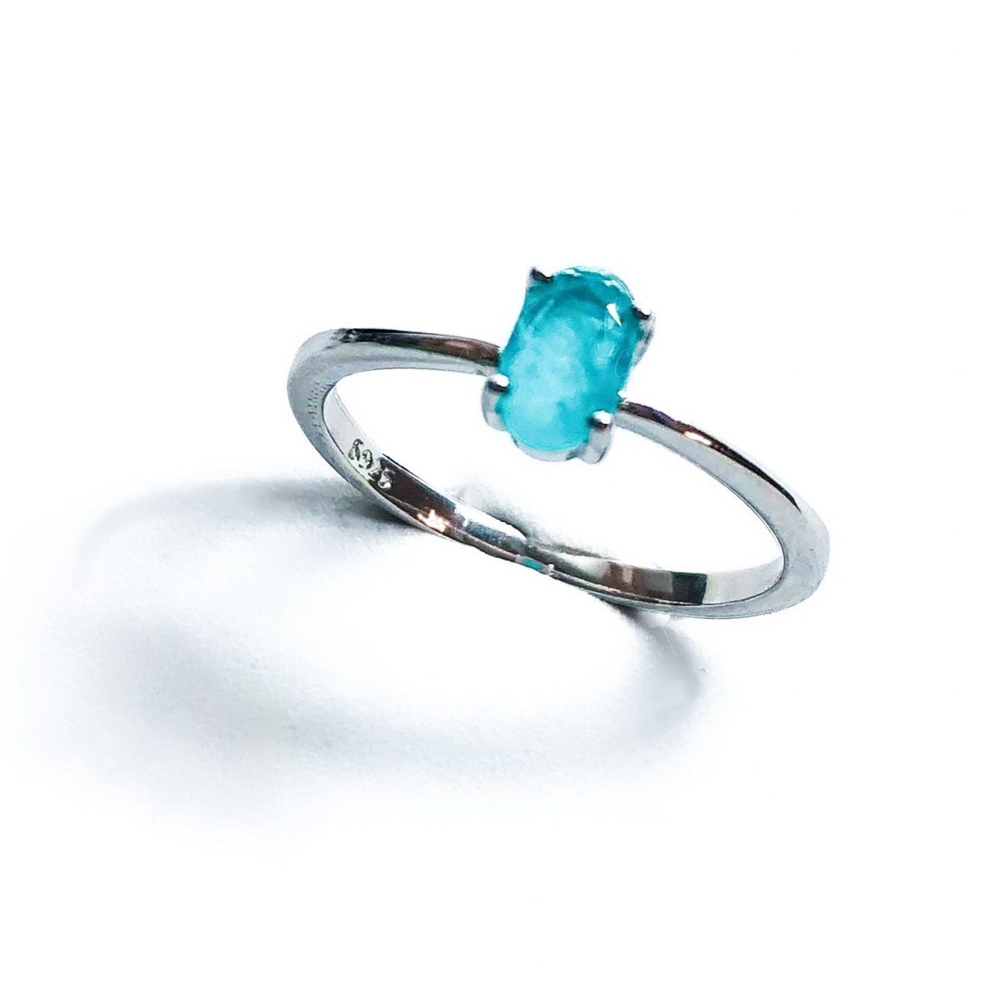 Turquoise tourmaline silver ring