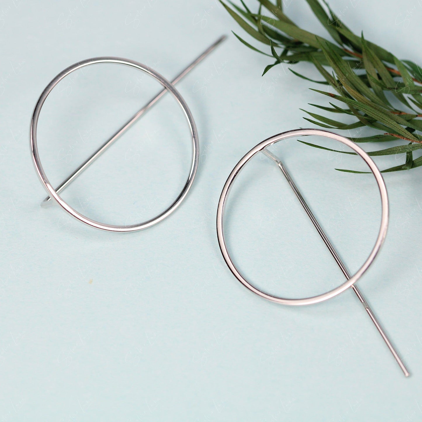 abstract circle earrings