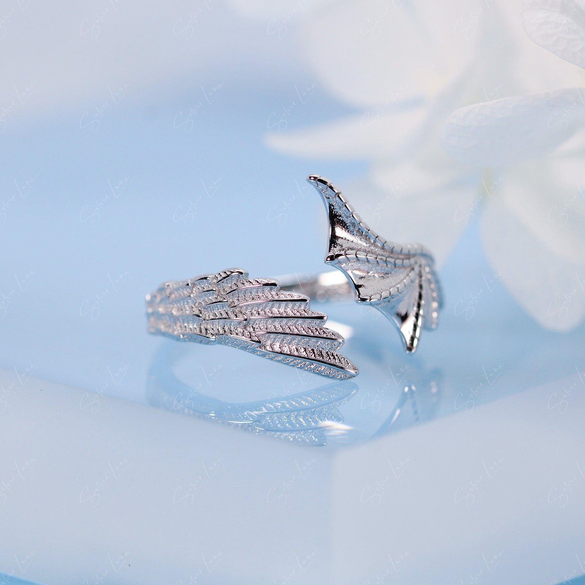 devil and angel wing ring