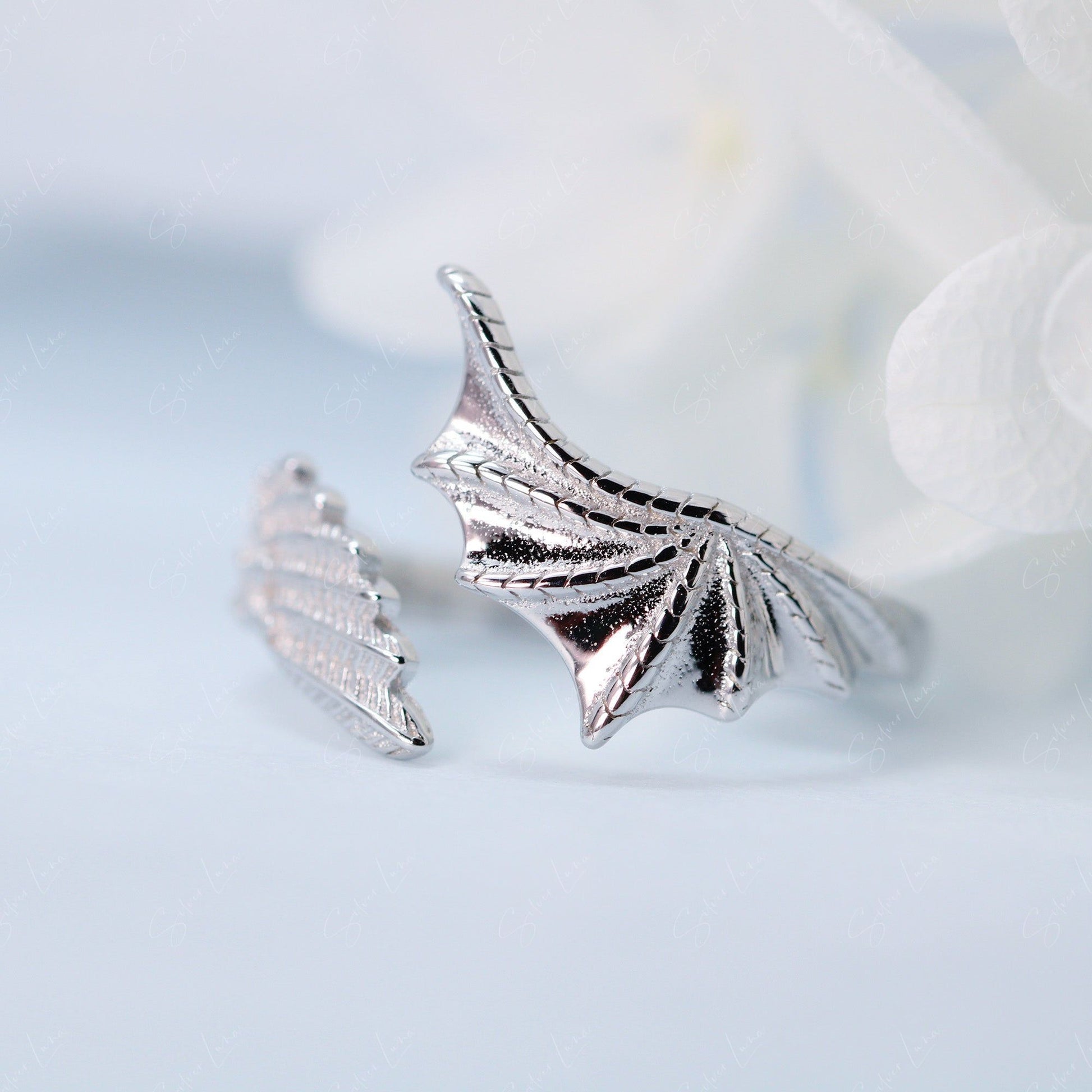 devil and angel wing ring