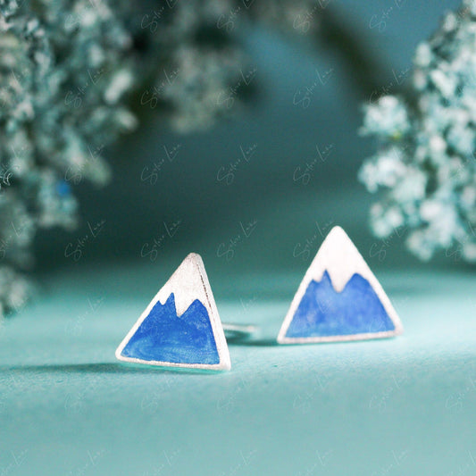 fuji mountain stud earrings