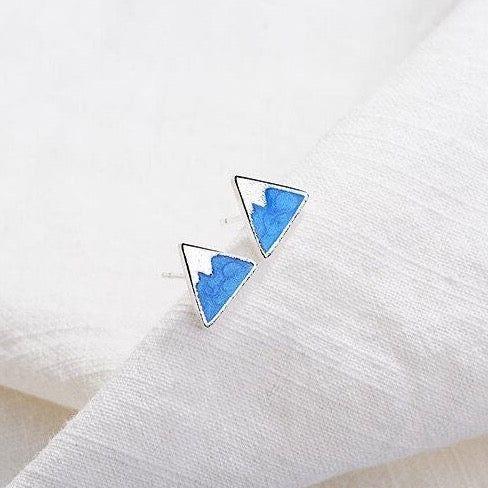 fuji mountain stud earrings